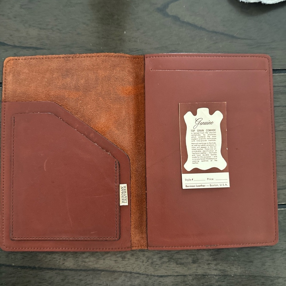 Genuine Leather Brown Passport Holder